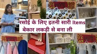 DIY||Wooden Kitchen Rack,Bookshelf,Key Holder,Tea Cup Holder,Organizer Ideas||Anvesha's Creativity
