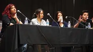 Voice Actor Panel with Elise Zhang, Zach Callison, Sandy Fox, and Leah Clark at Con-nichwa 2018