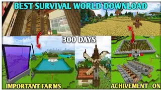 Best Survival World For Minecraft Pocket Edition 1.21 || Best Survival World Download Link
