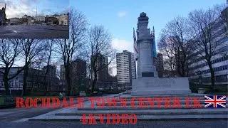 England , Rochdale Town Winter Walking Tour 2023!! 4K Video!! Episode 3