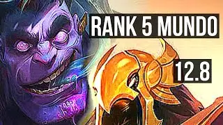 MUNDO vs AZIR (MID) | Rank 5 Mundo, 1.2M mastery, 500+ games, 3/2/8 | KR Grandmaster | 12.8