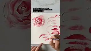 Full tutorial on my Patreon #floralart #howtopaintroses #roseart #tutorial #art #painting