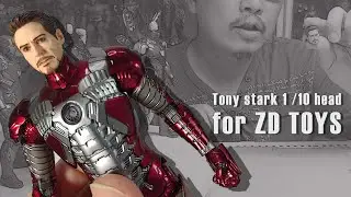 tony stark 1 _10 head for zd toys review