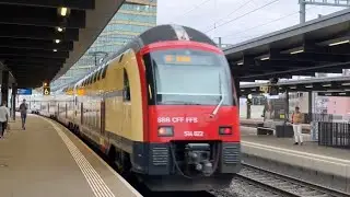 TRAIN HORN! RUSH HOUR Ride: Rabe514 Siemens Desiro from Z&uuml;rich Hardbr&uuml;cke to Oerlikon
