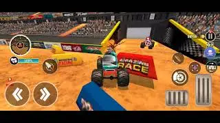 Monster truck driving stunts racing fight game play with me 🐊 heavy fight #new #monstertruckracing .