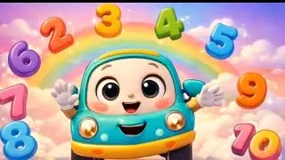 Baby Car Counting Numbers 1 to 10 🌈 | Kids Learning Video | Toddler Song❤️🧡💛💚🩵💙💜🤎🖤🩶🤍💖
