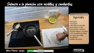 Salm&oacute;n con noodles y verduritas