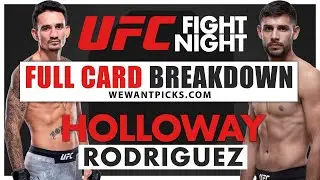 UFC Vegas 42: Holloway vs. Rodriguez FULL CARD Predictions | Bets | DraftKings | Monkey Knife Fight