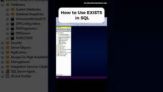 SQL Tutorial: How to Use the EXISTS Operator