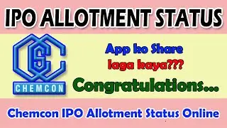 Chemcom IPO Allotment Status Live Demo How to Check CHEMCON IPO Allotment Status