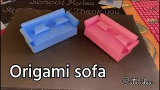origami sofa/ diy paper sofa/#craftyideas #diy #diycrafts #origami 🛋️🤩