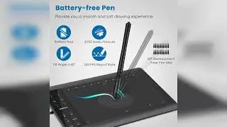 Review: XOPPOX Graphics Drawing Tablet 10 x 6 Inch Large Active Area with 8192 Levels Battery-...