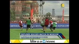 Refugee soccer match in Moscow