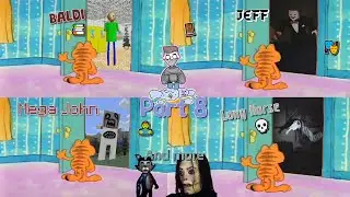 Garfield Answers The Door To Random Strangers 8 | Long Horse | Baldi | El Ayuwoki | Tinky Winky