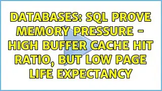Databases: SQL Prove memory pressure - high Buffer Cache Hit Ratio, but low Page Life Expectancy