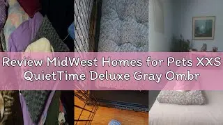 Review MidWest Homes for Pets XXS QuietTime Deluxe Gray Ombr&eacute; Swirl Plush Pet Bed, Machine Washable,