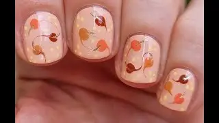 Fall Leaves Nail Art | Easy Drag Marble Nails Tutorial For Beginners - DIY Autumn Manicure