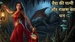 Vaidya ki patni aur raksas ka dhan kahani एक राक्षस के इलाज की वजह से हुए बदलाव के बारे में।#kids 😱🤔