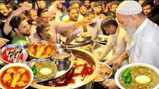 100/- Rs LAHORE 50 YEAR'S OLD BREAKFAST  PAKISTAN'S BEST PAYA BREAKFAST | STREET FOODS OF PAKISTAN