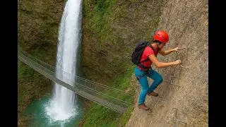 Ponts suspendus et falaises vertigineuses &ndash; Via Ferrata de Ti&egrave;re (Champ&eacute;ry, Valais) 4K