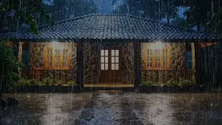 Rain Sounds Outside the Window | Gentle Night Rain for Sleeping and Creating a Warm Cozy Atmosphere
