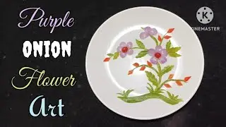 DIY Purple Onion Carving Art #130 / Purple Onion Flower Art @Prince-Rick Channel