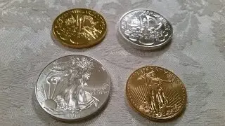 Silver and Gold Coin Comparison From My Stack.