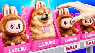 I Build a Tiny House for Pets! Labubu in Real Life!