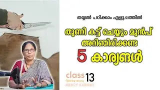 തുണി cut ചെയ്യും മുൻപ് അറിഞ്ഞിരിക്കേണ്ട 5 കാര്യങ്ങൾ  | TAILORING CLASS - BASICS 13