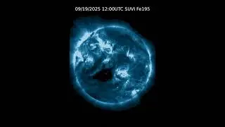 Sun 24 Hour Timelapse | Iron / 195 &Aring; | NOAA GOES-19 Extreme Ultraviolet (Sep 19, 2025) #shorts