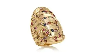 Rarities 2.69ct Multi Color Sapphire Turtle Ring