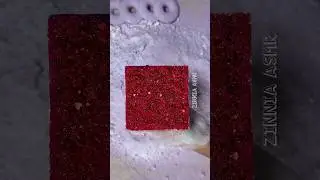 Powdery Homemade Gym Chalk Block topped with Red Holi Powder & Glitter #zinniaasmr #satisfying
