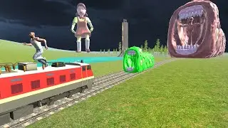 Franklin vs Train Eater & Squid Game Doll In Indian Bike Driving 3d