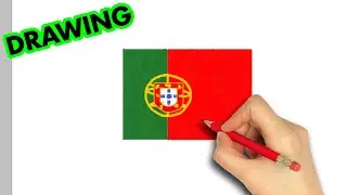 how to draw Portugal flag | Art Therapy