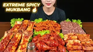 EXTREME SPICY MUKBANG 🌶️🔥 | Chicken Chili, Beef Tripe & Bone Marrow ASMR