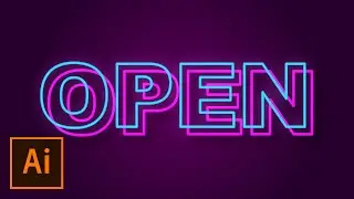 Texto Neón Editable en Adobe Illustrator | Tutorial Diseño Gráfico