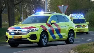 A1, MMT 01-911 Eelde & Silverline Ambulance 02-109 Buitenpost vanaf MMT inzet Twijzel naar het UMCG
