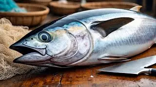 The Story of Fresh Tuna: From Fisherman to Market, cut by experts, ends up on the Dinner Table.