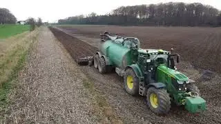 Gyllekørsel med John Deere 6250r - Hestehavegaard