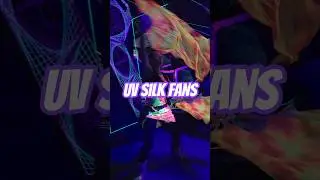 Silk Fans Dance Performance in UV Light | New Year&rsquo;s Eve