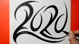 Tribal 2020 / How To Draw Stylized Numbers / Graphic Art Design
