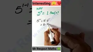 Why Power Zero Of any numbers equal to 1 Proof #maths #mathtricks