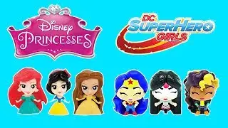 DC Super Hero Girls Fashems and Disney Princess Fashems Toy Unboxing