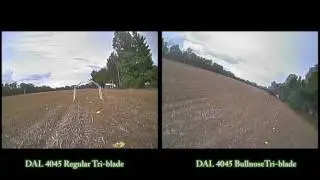 Testing DAL 4045 Regular Tri blade vs DAL 4045 Bullnose Tri blade Props on a 4S 1050mAh Li-Po