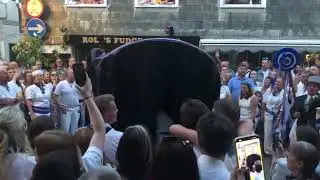 Padstow May Day 2025 Blue Ribbon Oss finale and farewell