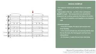 Musical Composition, Craft and Art #46 - The Counterpoint Checklist