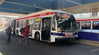 SEPTA 2015 NovaBus LFS Artic HEV #7422 on Route 55 