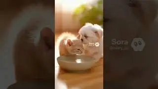 [ASMR] Food Coma: Best Friends Nap Together 🐶😻 #shorts #ASMR #kitten #maltese #puppy #friendship