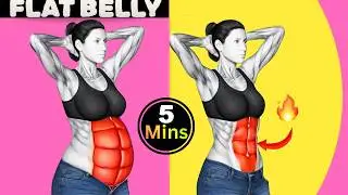 5 Min Standing Flat Belly Workout at Home | Curvy Beginner Friendly No Floor