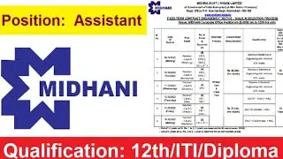 Mishra dhatu Nigam Ltd midhani recruitment 2023